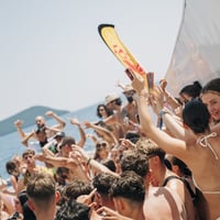 Kavos Booze Cruise at Quayside Village, Kavos, 26 June 2025