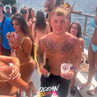 Ocean Beats Boat at Bus pick up point, Magaluf, 14 June 2026