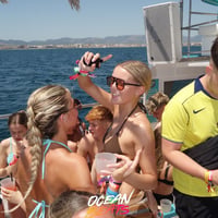 Ocean Beats Boat at Bus pick up point, Magaluf, 16 June 2026