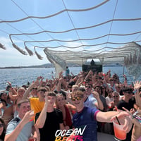 Ocean Beats Boat at Bus pick up point, Magaluf, 9 July 2026