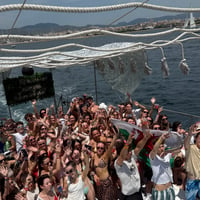Ocean Beats Boat at Bus pick up point, Magaluf, 10 July 2026