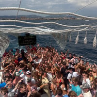 Ocean Beats Boat at Bus pick up point, Magaluf, 10 July 2026