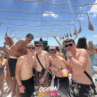 Ocean Beats Boat at Bus pick up point, Magaluf, 12 July 2026