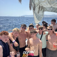 Ocean Beats Boat at Bus pick up point, Magaluf, 12 July 2026