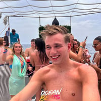 Ocean Beats Boat at Bus pick up point, Magaluf, 14 July 2026