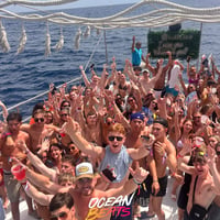 Ocean Beats Boat at Bus pick up point, Magaluf, 14 July 2026